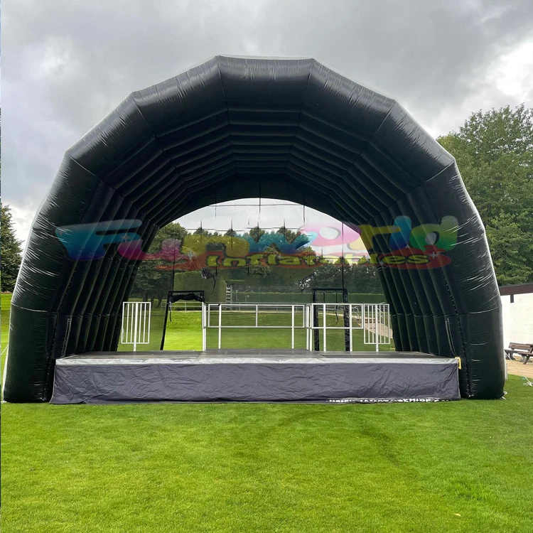 Hot selling outdoor party event pvc trade show tente gonflables  advertising inflatable stage cover tents
