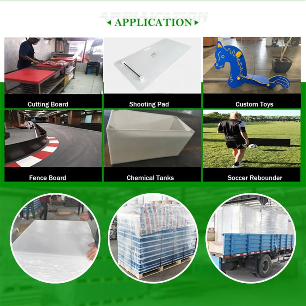 black 4 x 8 10mm engineering PP sheet plastic rigid copolymer polypropylene sheet board