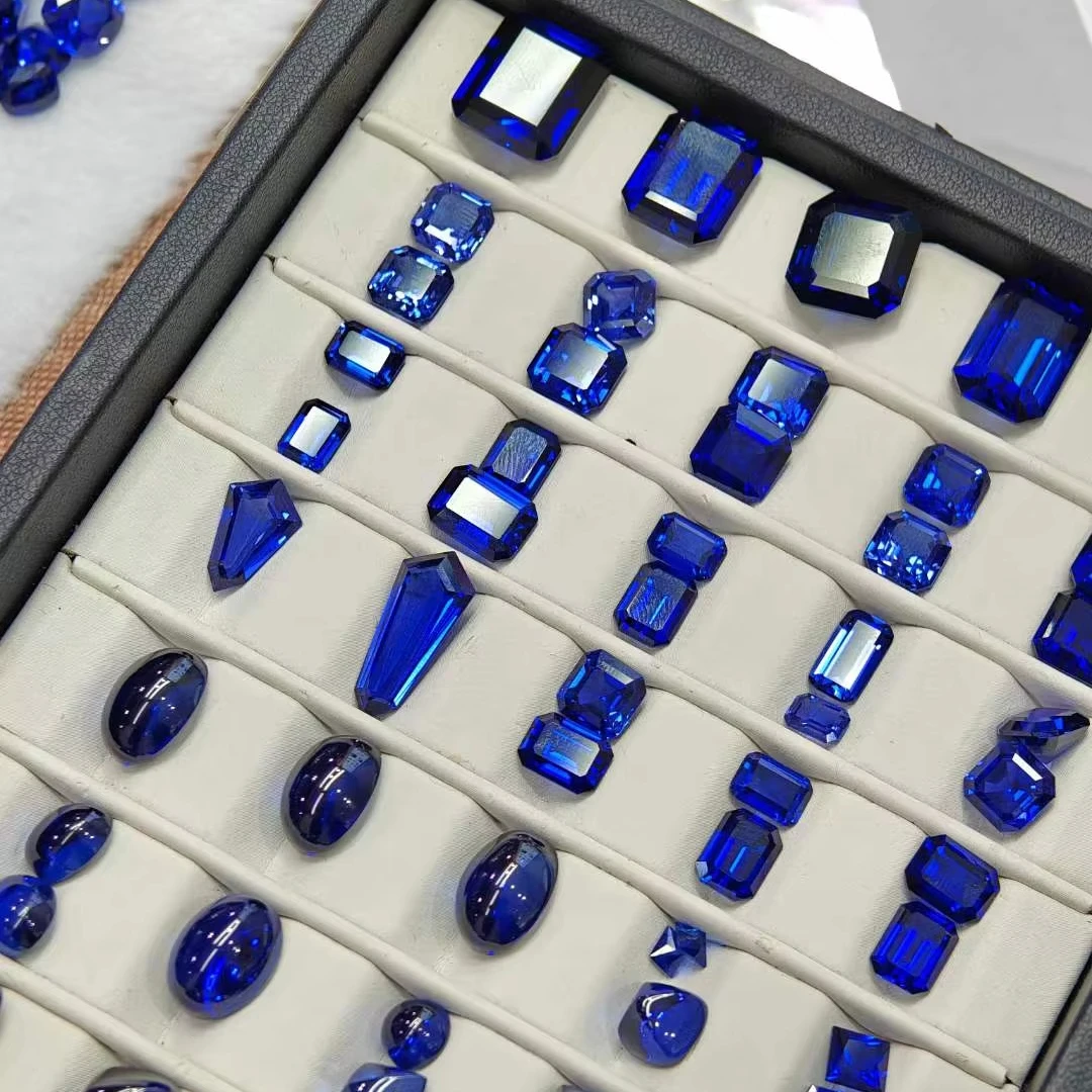 Wholesale Lab Grown Sapphire Natural Color 1ct 5ct Cushion Loose Gemstones Synthetic Sapphire High Quality Price per Carat
