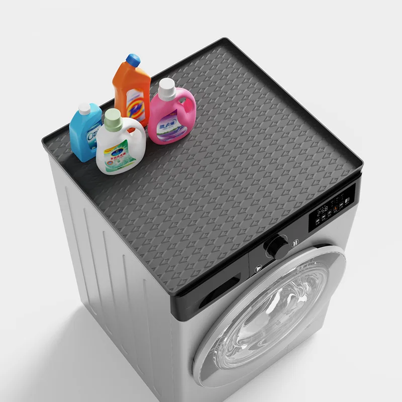 Anti-Slip Dust-Proof Waterproof Laundry Room Silicone Washing Machine Protector Mat Pad Washer and Dryer Top Covers