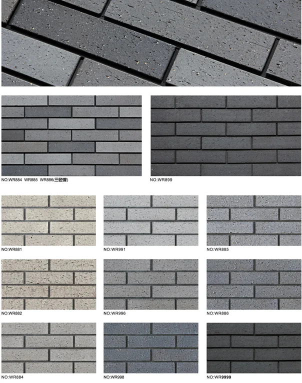 foshan guangzhou facade split tile clay brick slip