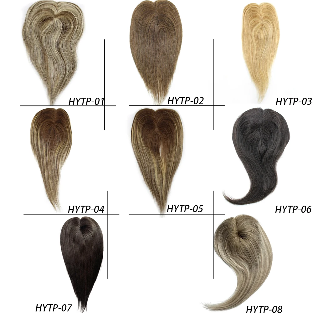 HaiYi 2024 New Trend Long Smooth Silky Hair Piece Virgin Cuticle European Human Hair Ladies Hair Toppers