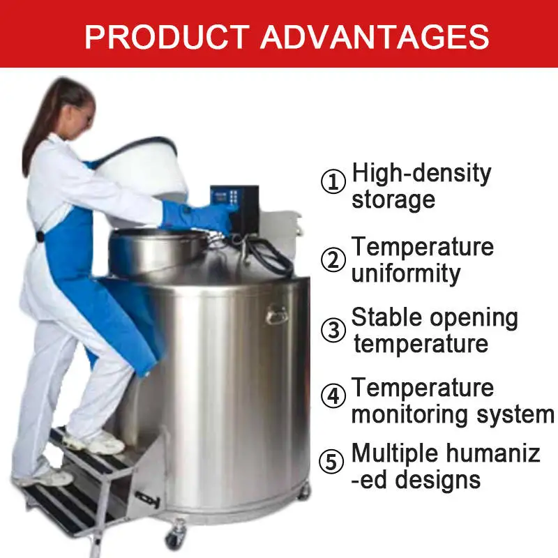 YDD-1800 Biological Cell Bank Low Temperature Seed/Blood Bank Liquid Nitrogen Tank for University laboratory Hospital