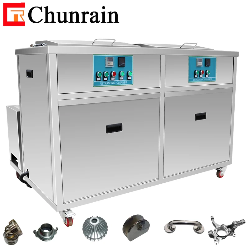 Dual Tank ultrasonic cleaner machine with cleaning and drying CR-2090GH 560L