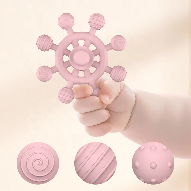 Silicoco Hot Sale Manufacturer Funny Cute Silicone Baby Teether Baby Teethers Bpa Free Food Grade Teething Ring Toys