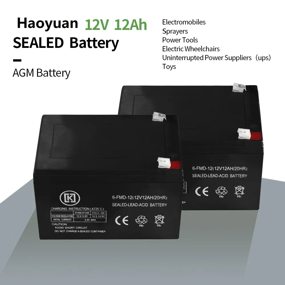 New 12v 12ah 3.0kg 20HR Lead Acid Batteries for Backup Replacement Maintenance Free Agricultural Sprayer Battery