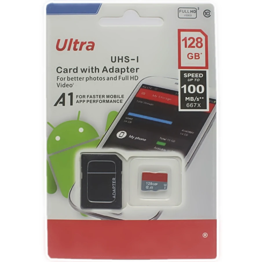 High Quality U3 Speed SD Memory Card 16GB/32GB/64GB/128GB/256GB Capacities Compatible MP3 DVR TF Card A1 V10 Speed Class CID