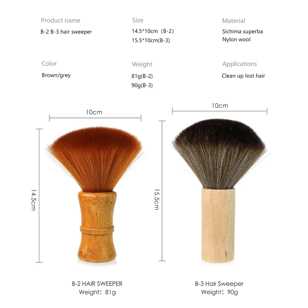 Masterlee Large wooden brush Hair Cutting Neck Duster Brush custom beard brush with beauty