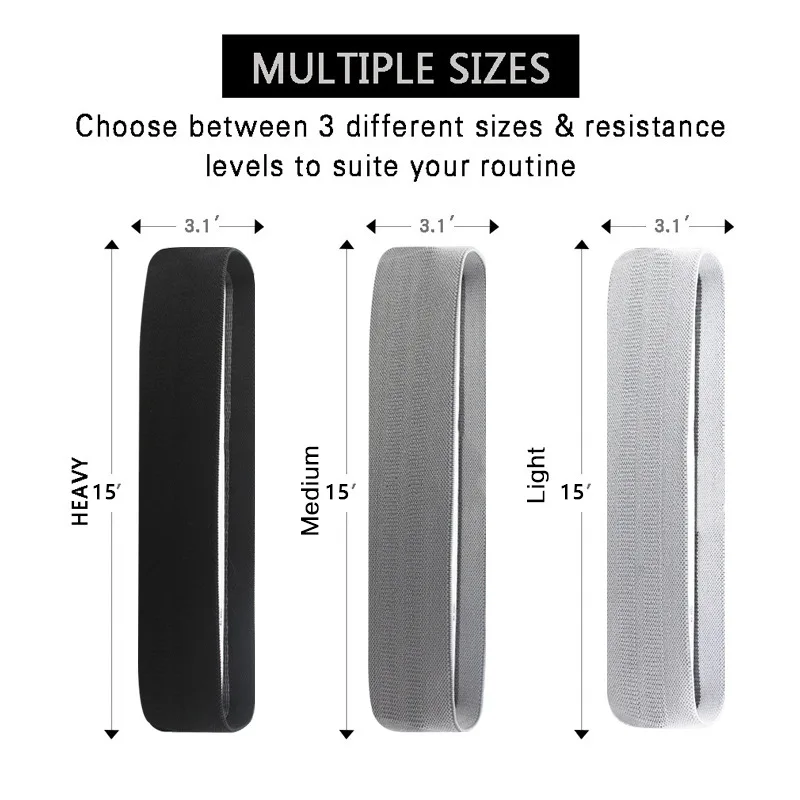 2024 Trending gym products latex fabric circle hip squat resistance belt bands loop mini 3 set with custom logo