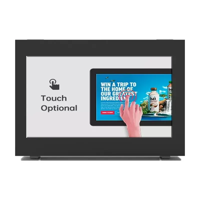 Outdoor Waterproof TV 32 Inch 2K LCD Panel IP65 Weatherproof Information Advertising High Brightness 2000Nit LCD Digital Signage