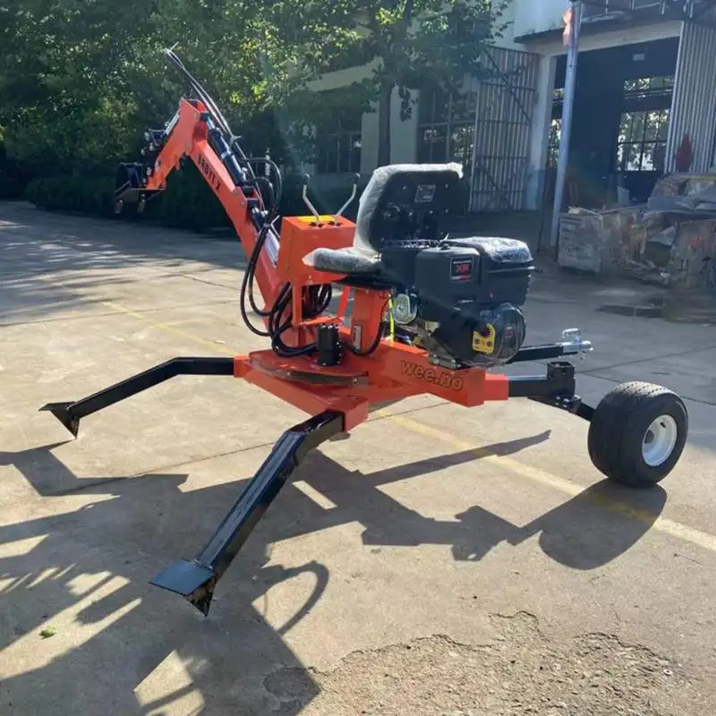 13.5hp Small Backhoe Mobile Mini Excavator Farm ATV  Towable Backhoe