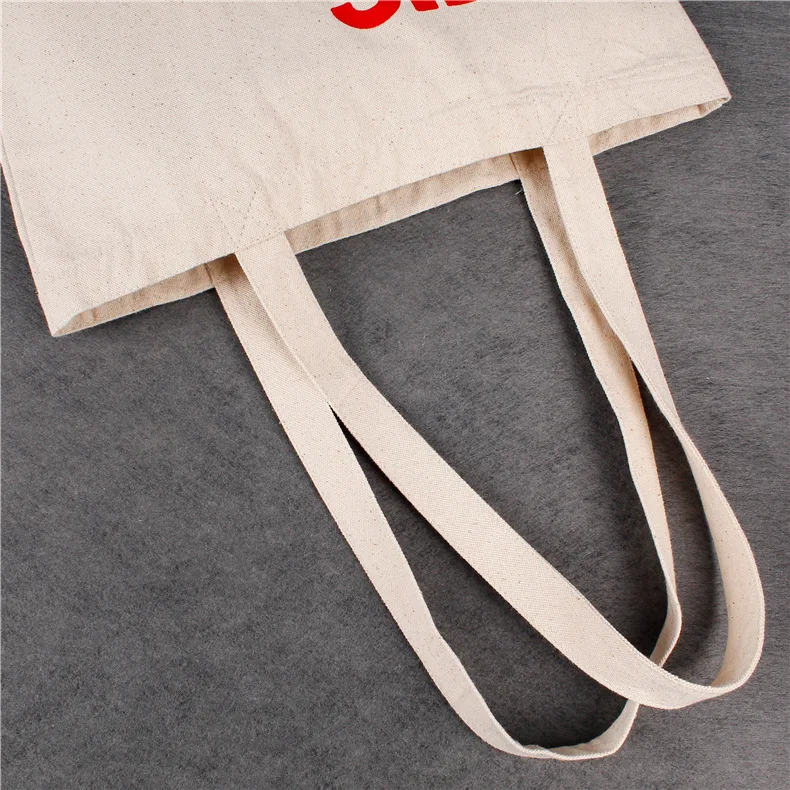 Handled Muslin Cotton Shopping Bag Durable custom design tote bag canvas bag