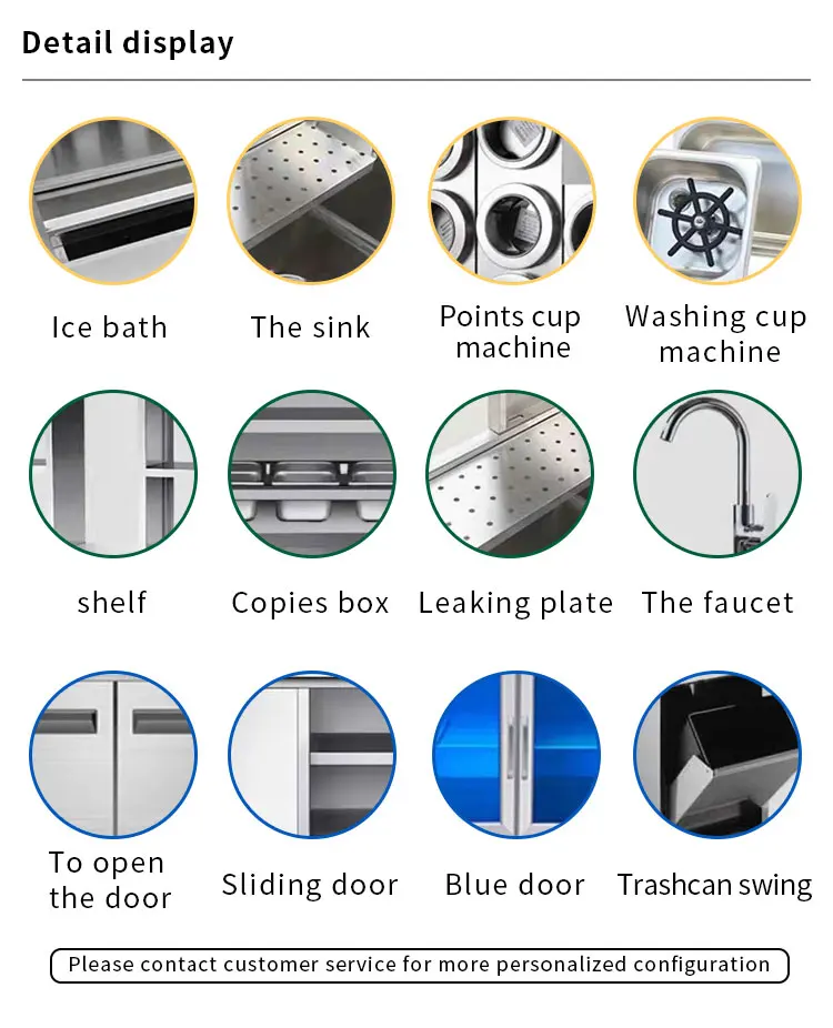 Customized Milk Tea Counter Bar Bubble Tea Machine Shop Working Table All Set Bubble Tea Equipment
