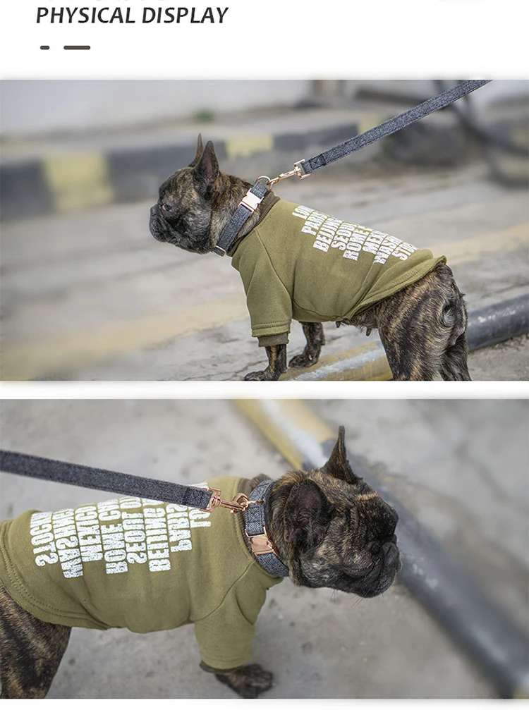 OKKPETS Wholesale dog collar leash Twill strong wear resistant rose gold nylon dog collar