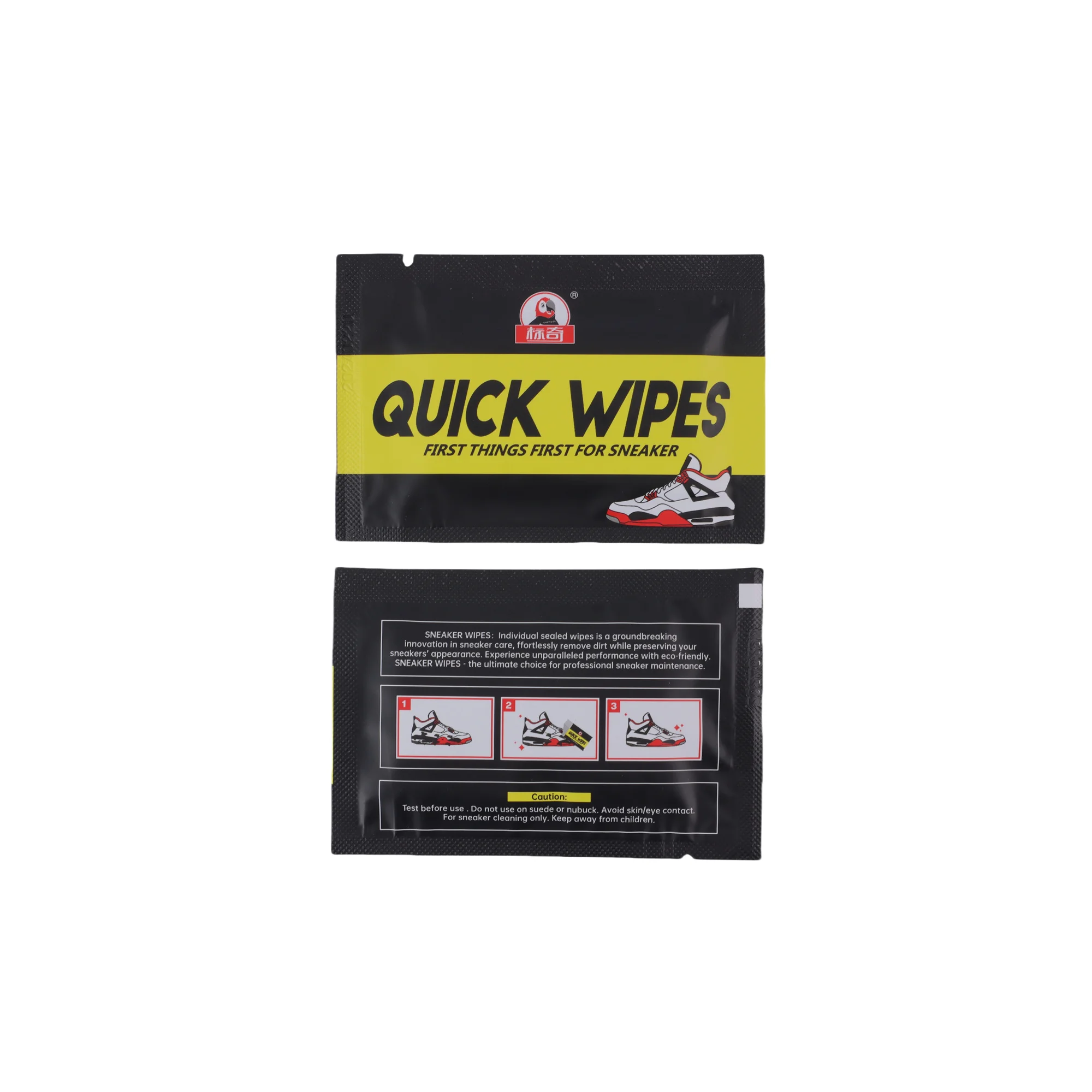 Factory Supply Good Price Single Piece Package Portable Quick Cleaning Sports Shoe Cleaning Wet Wipes