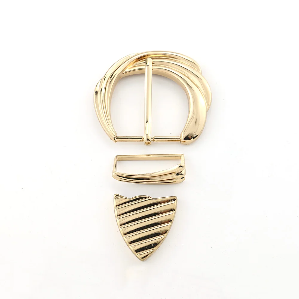 Factory Wholesale Antique Western 3 Piece Belt Buckle Set