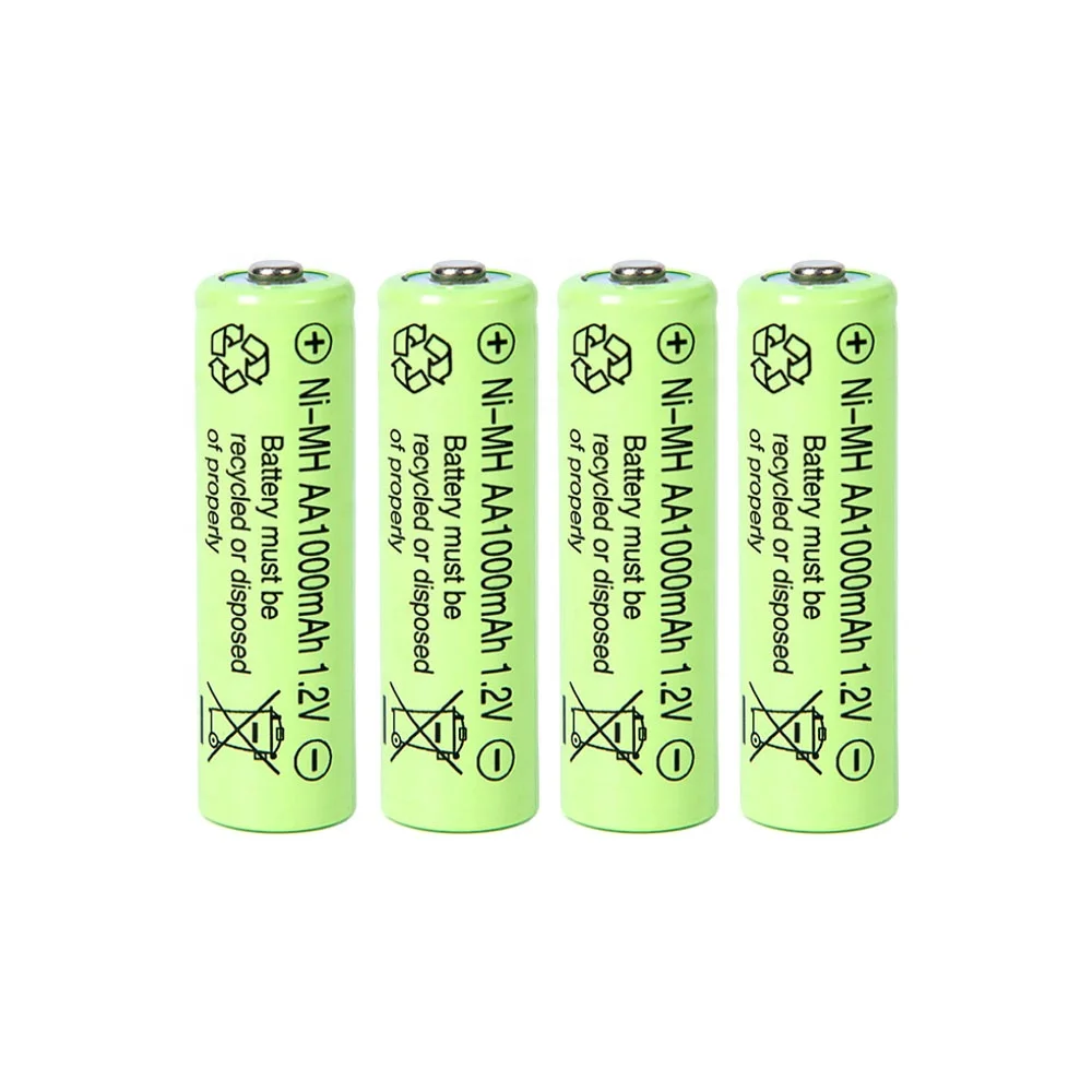 Rechargeable 1.2v 1000mAh ni-mh batteries aa