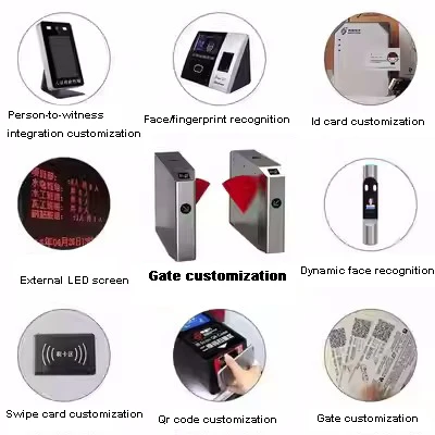 Rfid intelligent channel swing gate entrance and exit rotary swing gate community access control system