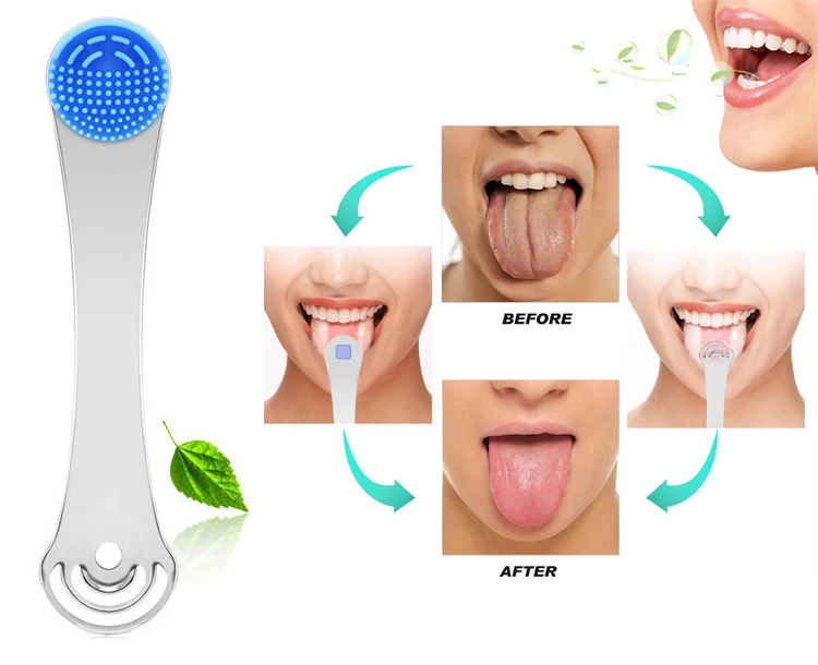 Wholesale price silicone tongue scraper cleaner for