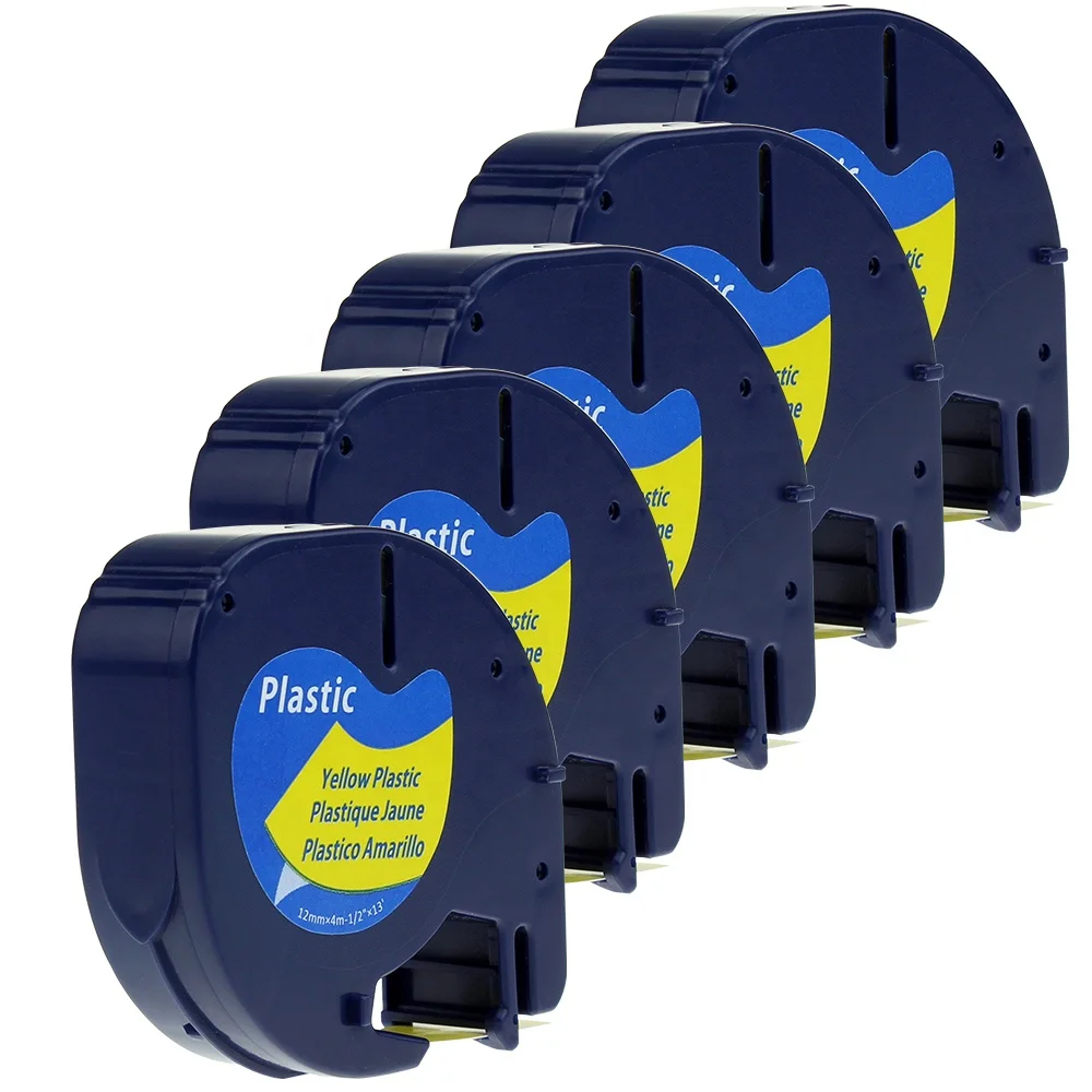 100% совместимая с DYMO LT 10697 91200 91220 91330 59421 для DYMO LetraTag черная на белом 12 мм 4 м этикетка совместимая с DYMO этикетка