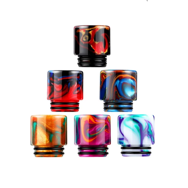 8 In 1 810 510 Drip Tip Kit Factory Wholesale 8pcs Epoxy Resin Mouthpiece Multi Colors Atomizer Tips For 810 Tanks