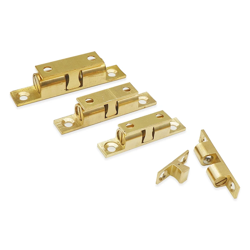 Furniture Solid Brass Cassette Door Bumper Cupboard Wardrobe Door Spring Catch Door Suction