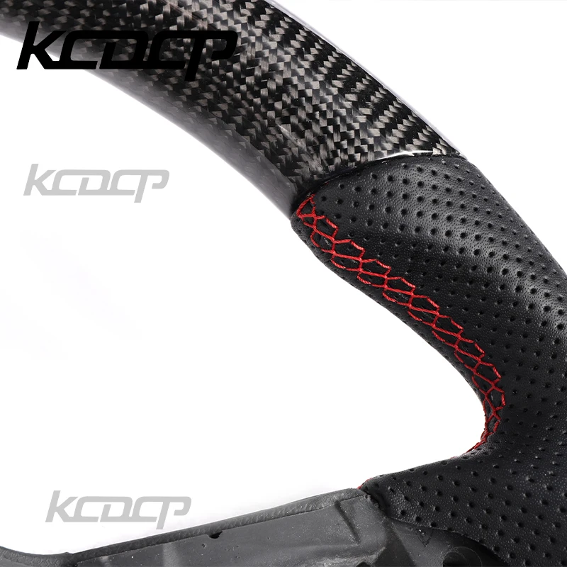 For Volkswagen Golf 7.5 GTI MK7 VW Polo GTS GTD GTE Scirocco R Passat CC R-Line LED Carbon Fiber Complete Steering Wheel