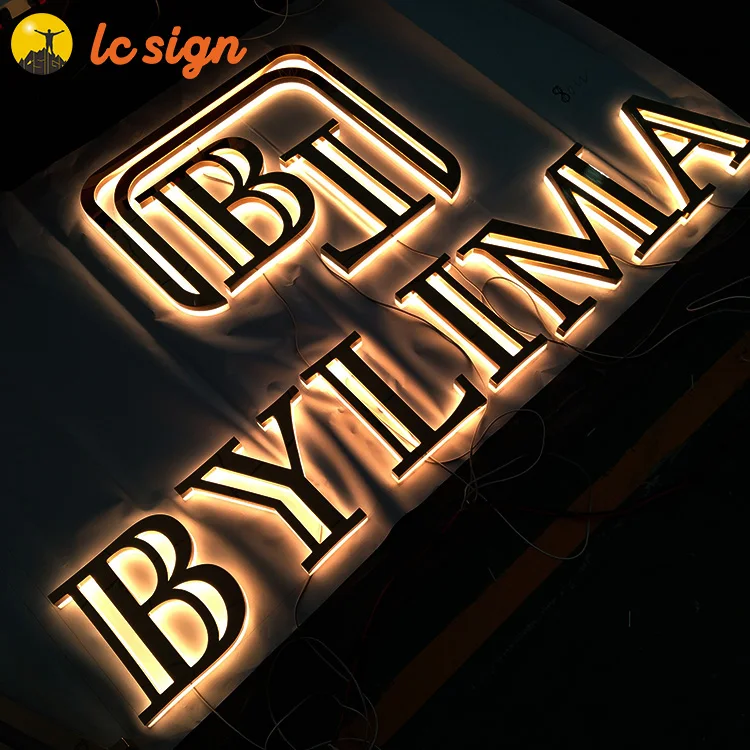 High quality heavy duty type backlit signs supplier led sign for outdoor light up sign