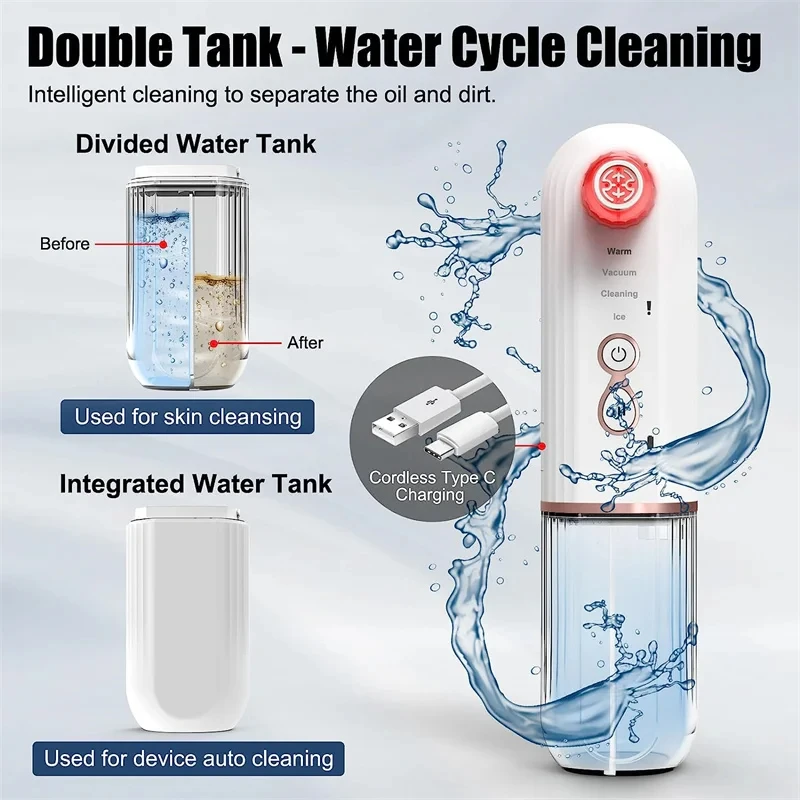 Blackhead Pore Vacuum Cleaner Remover Machine Dead Skin Electric Acne Remove Blackheads Suction Extractor Tool Kit Rechargeable