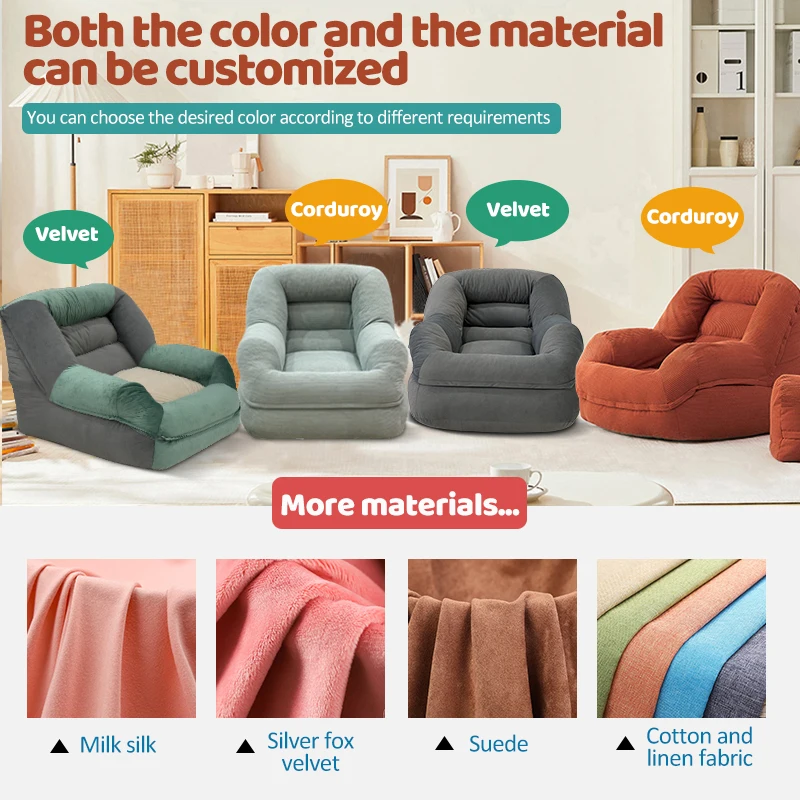 Custom Size Foam Kids Play Couch Set Corduroy Fabric Kids Couch Manufacture Sofa Kids Play Couch