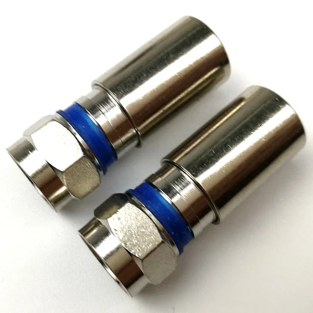 Waterproof Compression f plug rg 6 coaxial cable connector