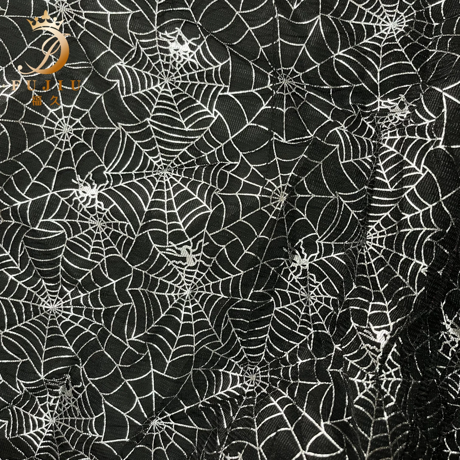Halloween Fabric Double Sided Spider Web Sparkly Net for Decoration Costume