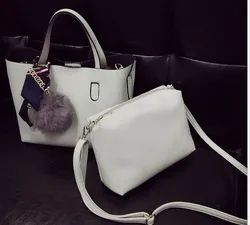 New product recommendation fashionable one shoulder scarf wool ball pendant retro diagonal handbag