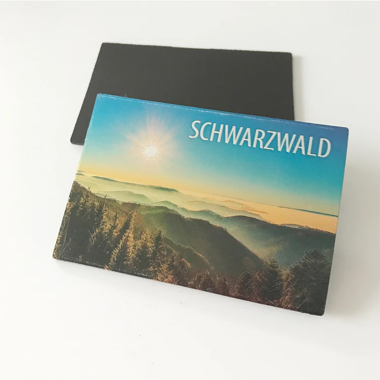 Customized Aluminum Foil Creative Souvenir Fridge Magnet Embossed Refrigerator Sticker