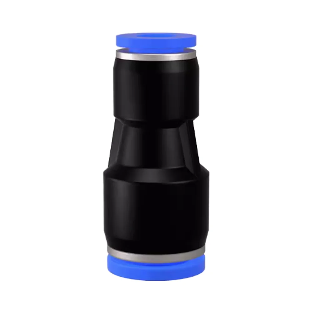 CNC Machined Stainless Steel Pneumatic Quick Connector PU Straight PG PEG PW Reducer PE PY Tee Pipe Insert 4 6 8 10-8mm