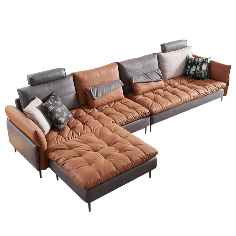 No-wash Tech Cloth Latex Sofa Living Room Modern Minimalist Feather Cotton Sofa