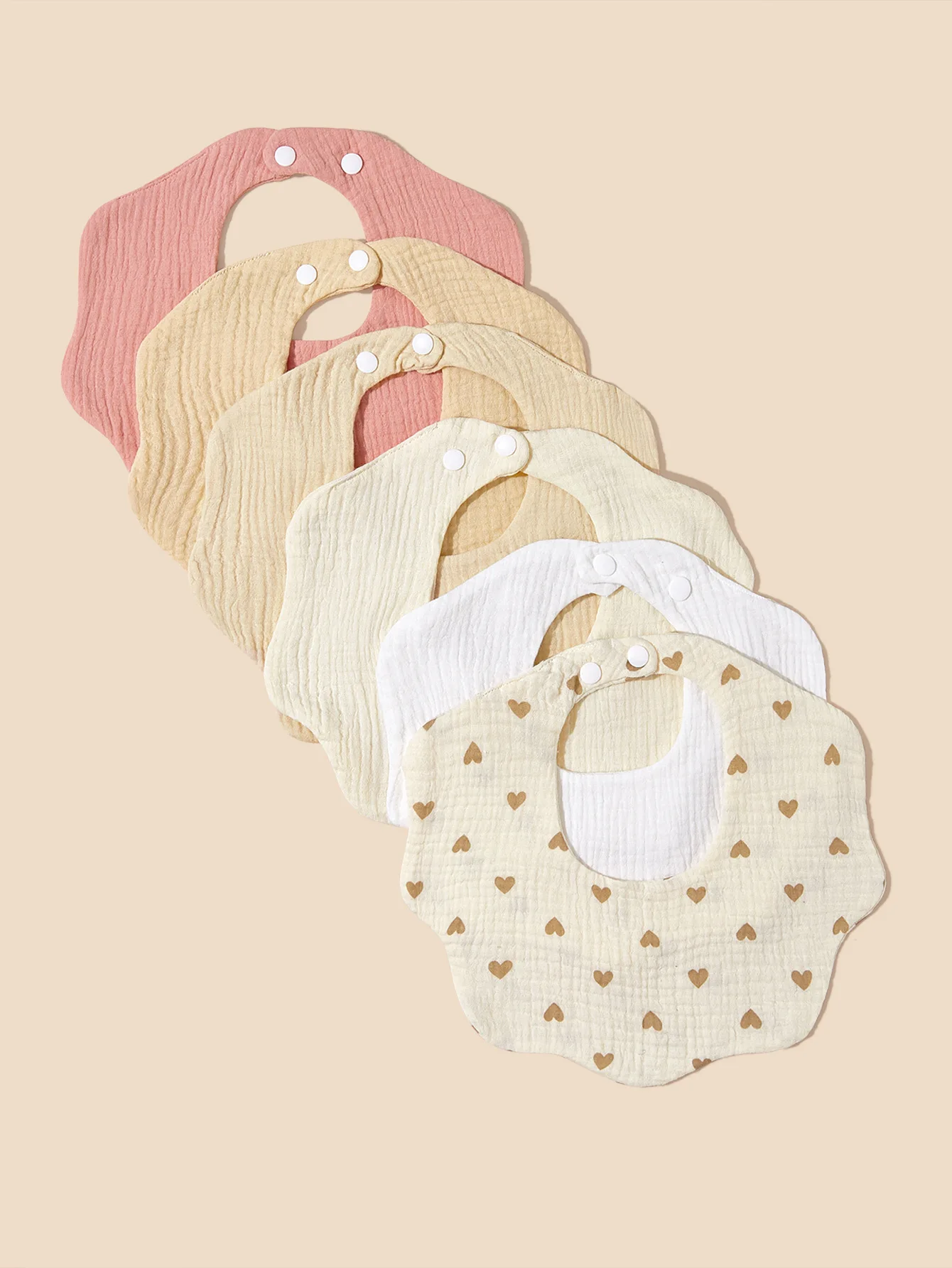 Muslin Baby Teething Bibs Lap-shoulder Cloths Bibs Baby Bandana Drool Bibs