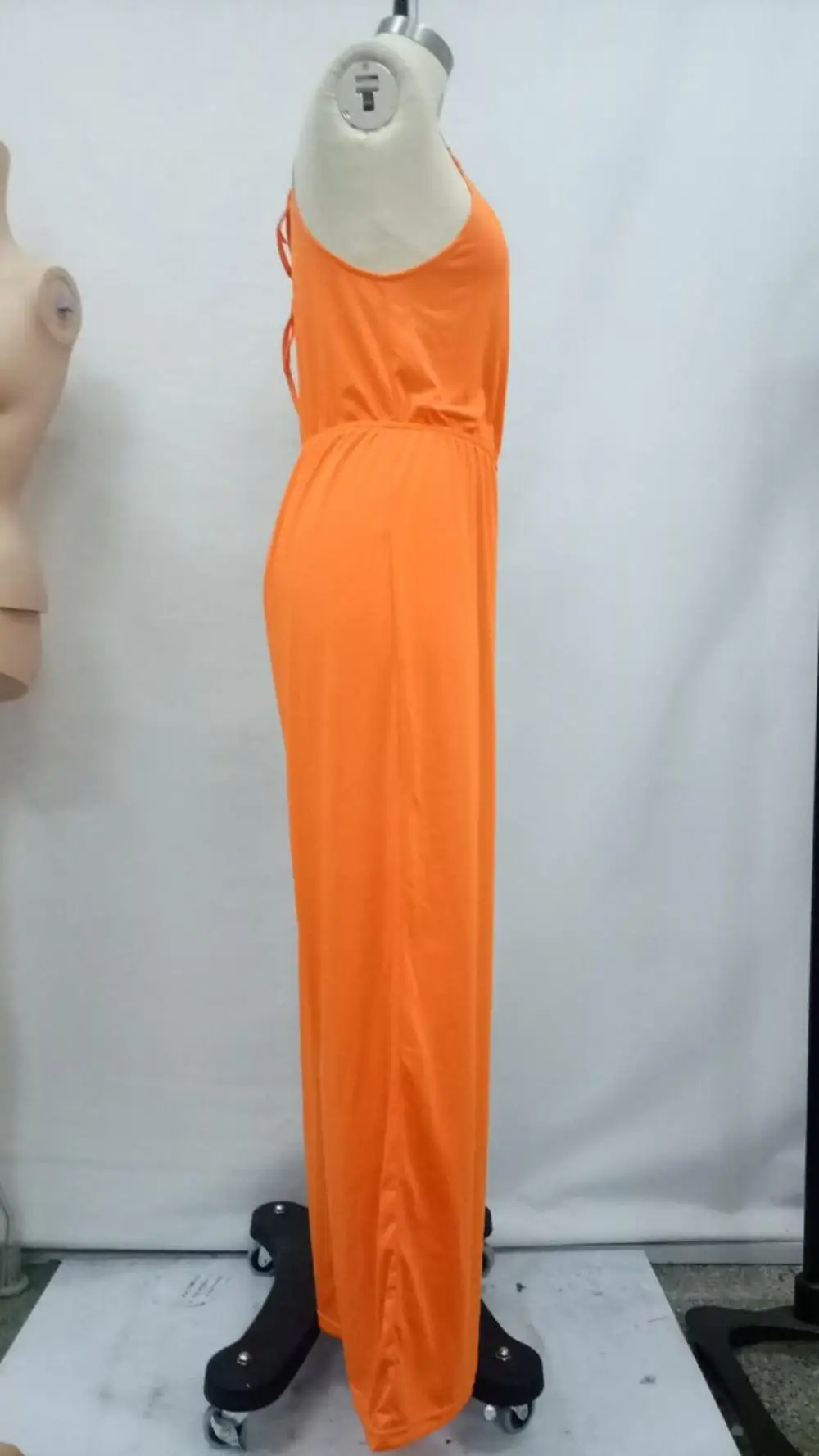 
Wholesale 2019 Women Solid Wide Leg Jumpsuit Sexy Halter Sleeveless Spaghetti Strap Long Pants Rompers 
