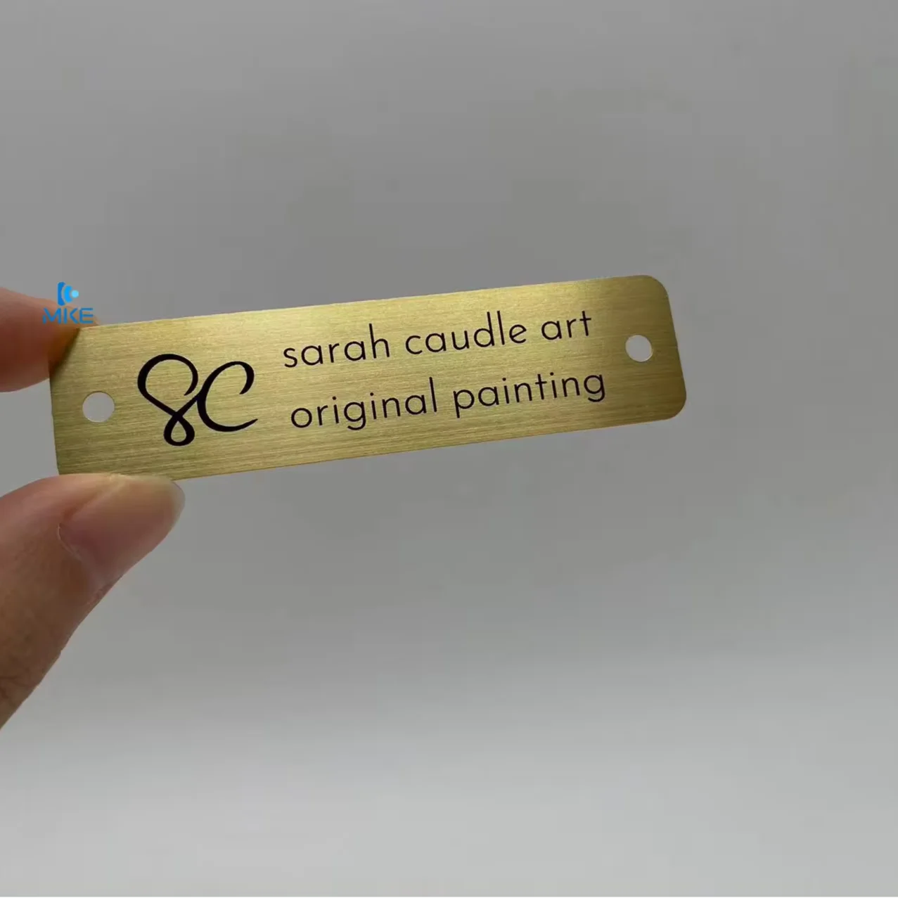 Printed Engraved Metal Name Plates With Glue Laser Etching Aluminum Stainless Steel Brass Gold Name plates