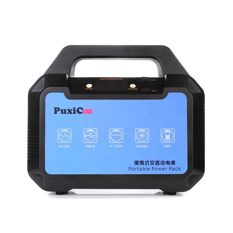 PUXICOO 500w Portable Solar Generator Rechargeable Battery Pack Power Supply 500w Portable Solar Generator For Camping Hiking