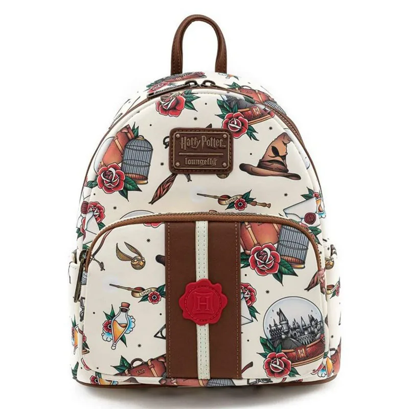Loungefly Harries PU Backpack Movie Peripheral Magical Potter Hogwartss School Bags Mini Backpack for Women