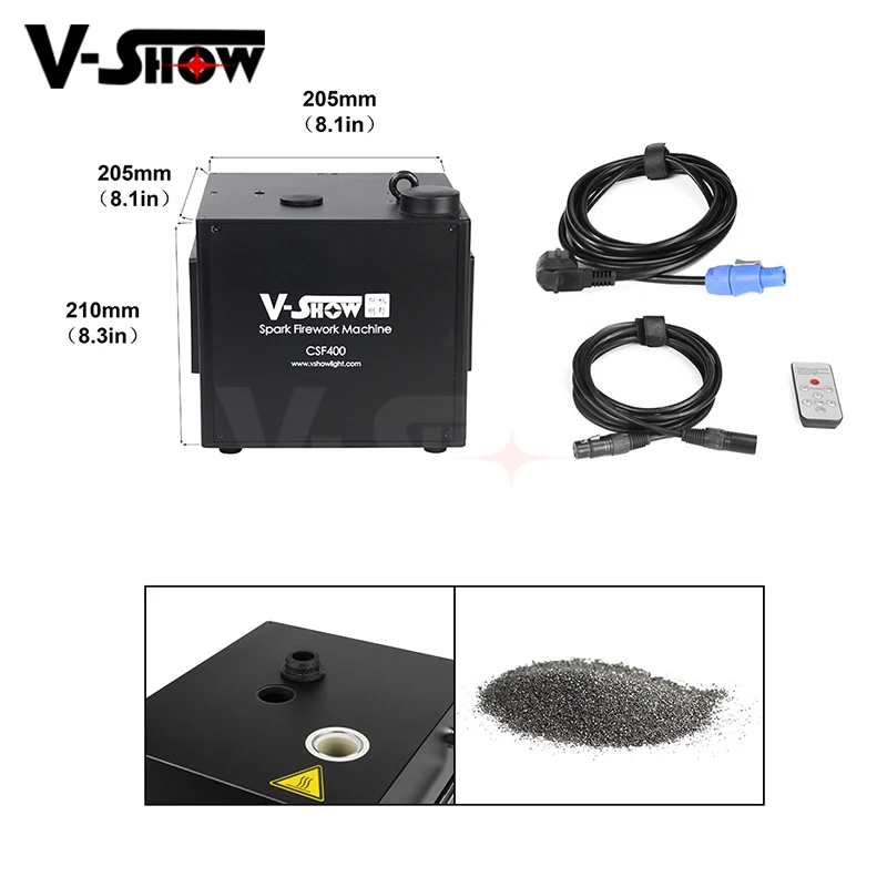 VSHOW FS650W машина для холодной искры DMX512 беспроводной пульт дистанционного управления висит вверх ногами