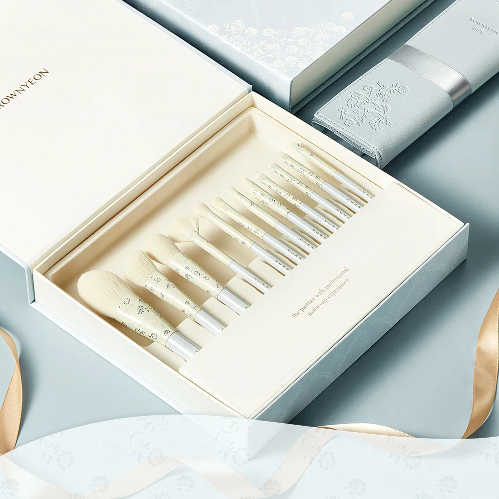 Vegan Natural Hair Wholesale Private Label Professional Custom Logo Free Samples 12 pcs Makeup Brush Set