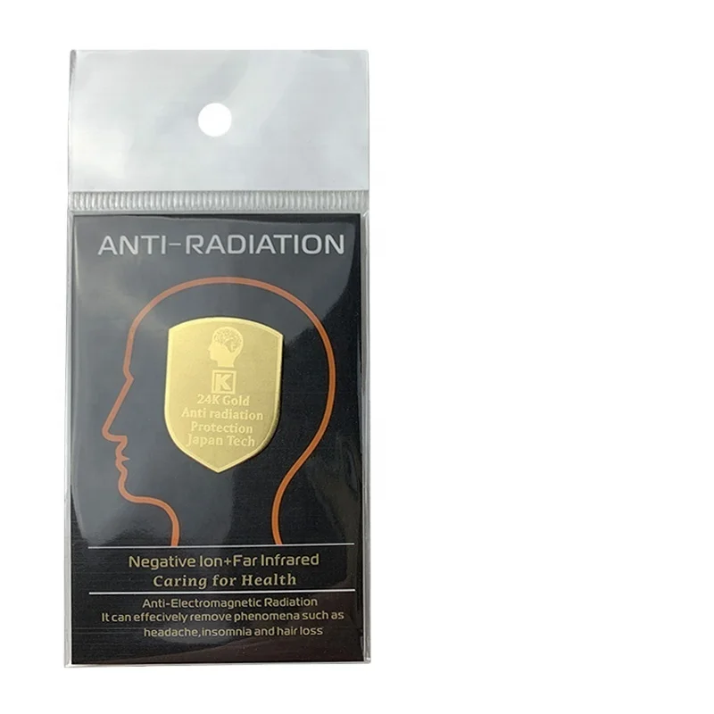Wholesale price Japanese technology 24 k anti radiation sticker cell phone quantum shield sticker mobile with negative ions