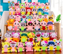 YIWU AULLAN Mini Plush Toy Claw Crane Machine Cartoon Stuffed Animals Toys Pig Bunny Cat Plush Keychain Pendant