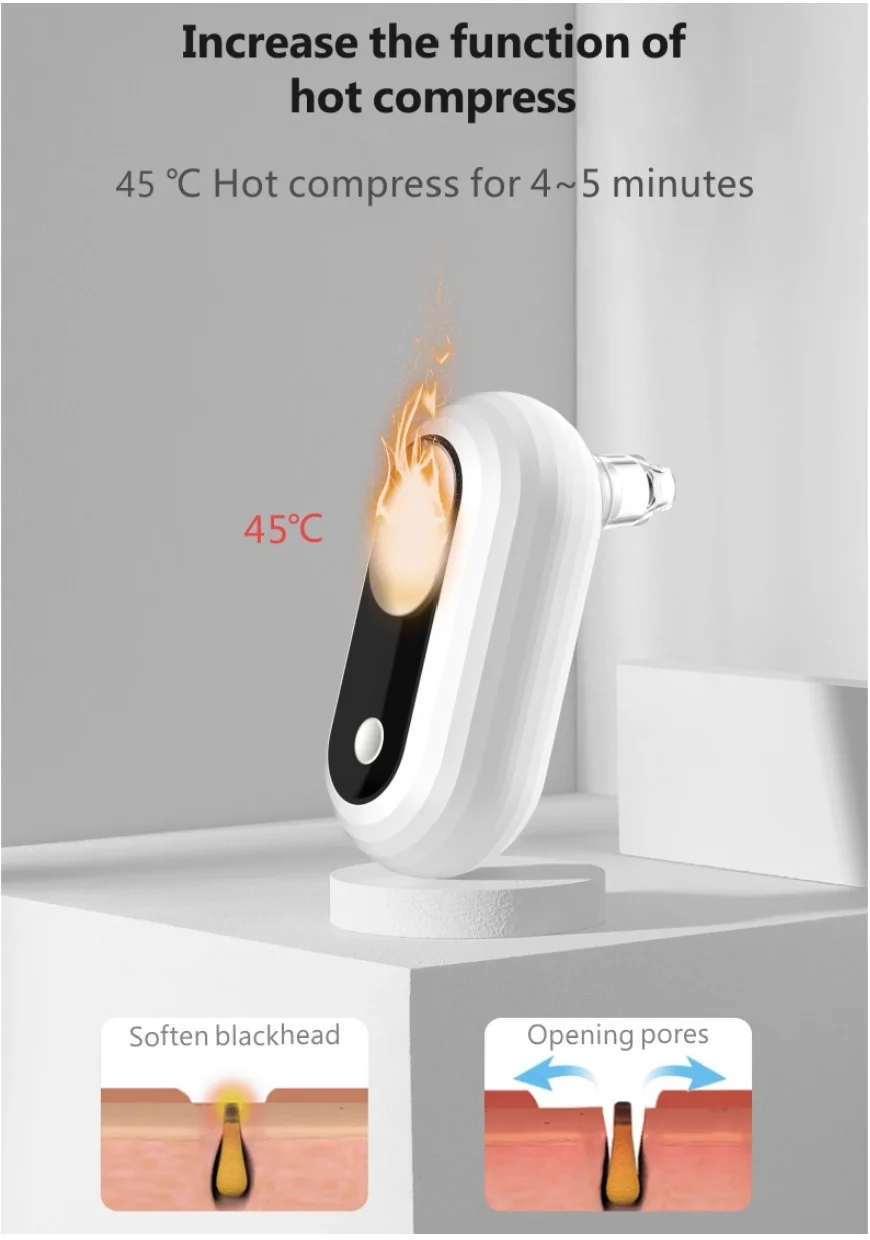 Body Skin Silicone Clean Pores Electric Blackhead Pore Vacumm Fish Peeler Scale Remover H100 Vacuum Vaccumpore Facing Cleaner