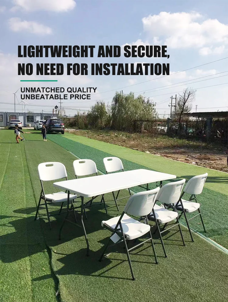 High quality party folding tables sturdy plastic folding tables Convenient white folding table for storage