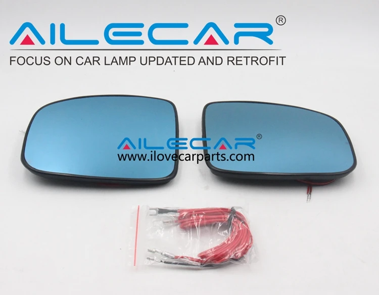 antiglare blue side mirror with arrow led turn signal light for 2015 Honda Fit