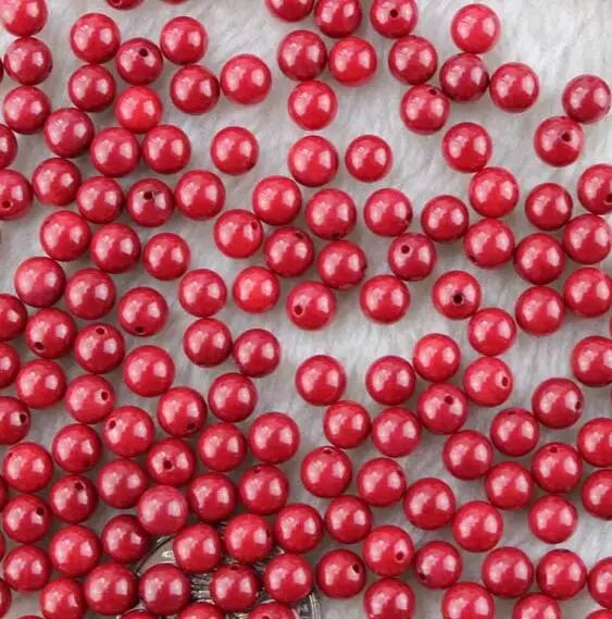 Oil Dyed Half Drilled 8mm Bamboo Coral Beads For Earring