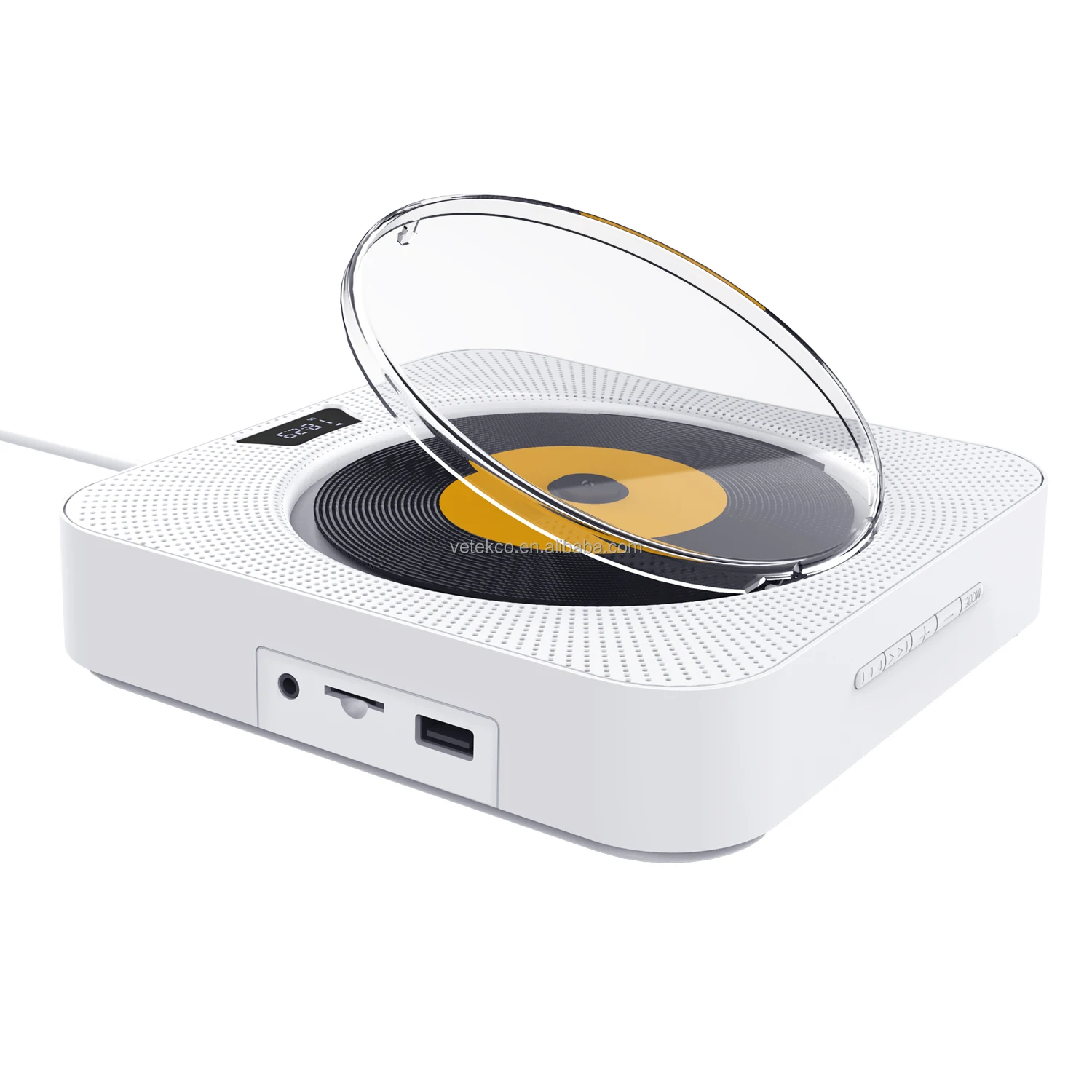 Портативный CD-плеер с Bluetooth перезаряжаемым музыкальным проигрывателем Kpop Hi-Fi динамиком дистанционным управлением